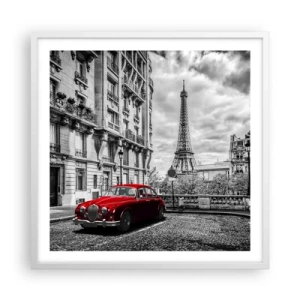 Plakat w białej ramie - Drapieżnik w mieście - 60x60 cm