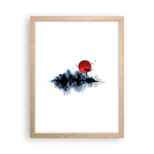 Plakat w ramie jasny dąb - Japoński widok - 30x40 cm