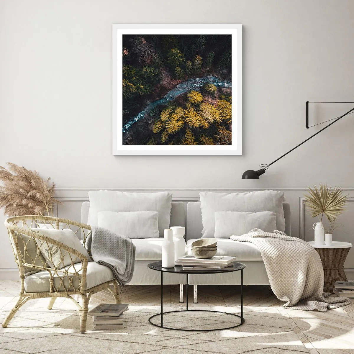 Plakat w białej ramie - Szybko, coraz szybciej - 40x40 cm