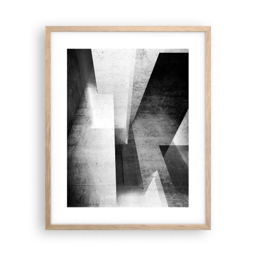 Plakat w ramie jasny dąb - Struktura przestrzeni - 40x50 cm