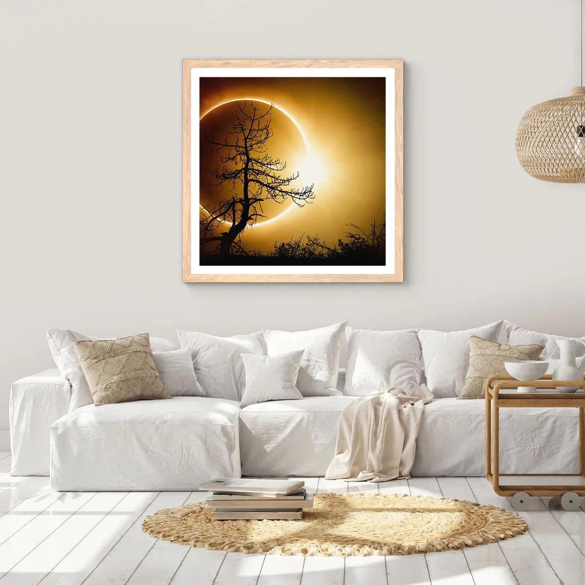 Plakat w ramie jasny dąb - Całkowite zaćmienie - 60x60 cm