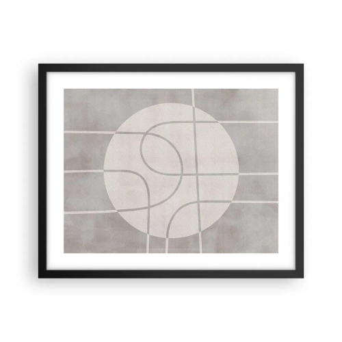 Plakat w czarnej ramie - Koliście i na wprost - 50x40 cm