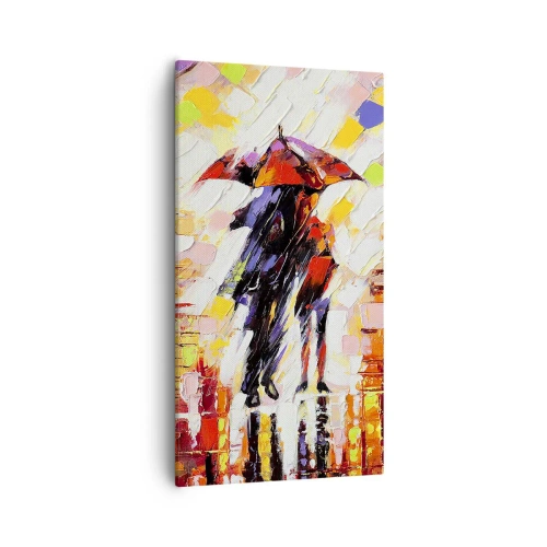 Obraz na płótnie - Razem przez noc i deszcz - 55x100 cm