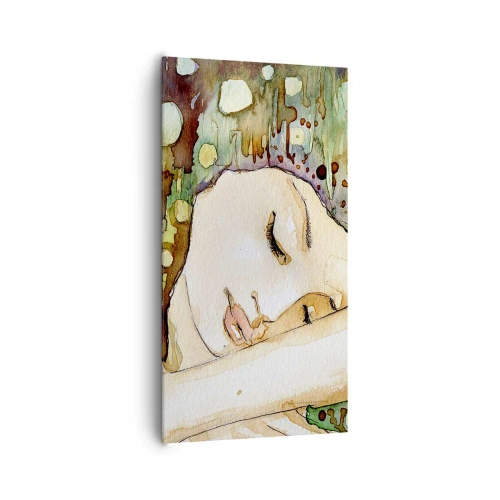 Obraz na płótnie - Szmaragdowo-fiołkowy sen - 65x120 cm