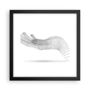 Plakat w czarnej ramie - Sprężysta dłoń - 30x30 cm