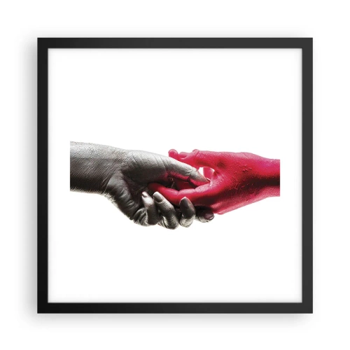 Plakat w czarnej ramie - Razem, choć inni - 40x40 cm