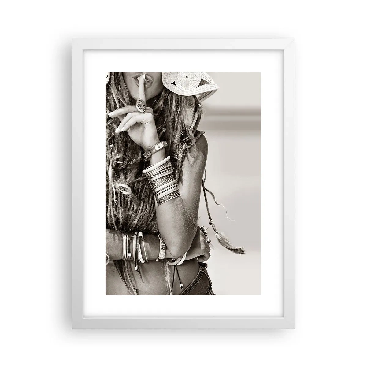 Plakat w białej ramie - Jak to dziewczyna - 30x40 cm