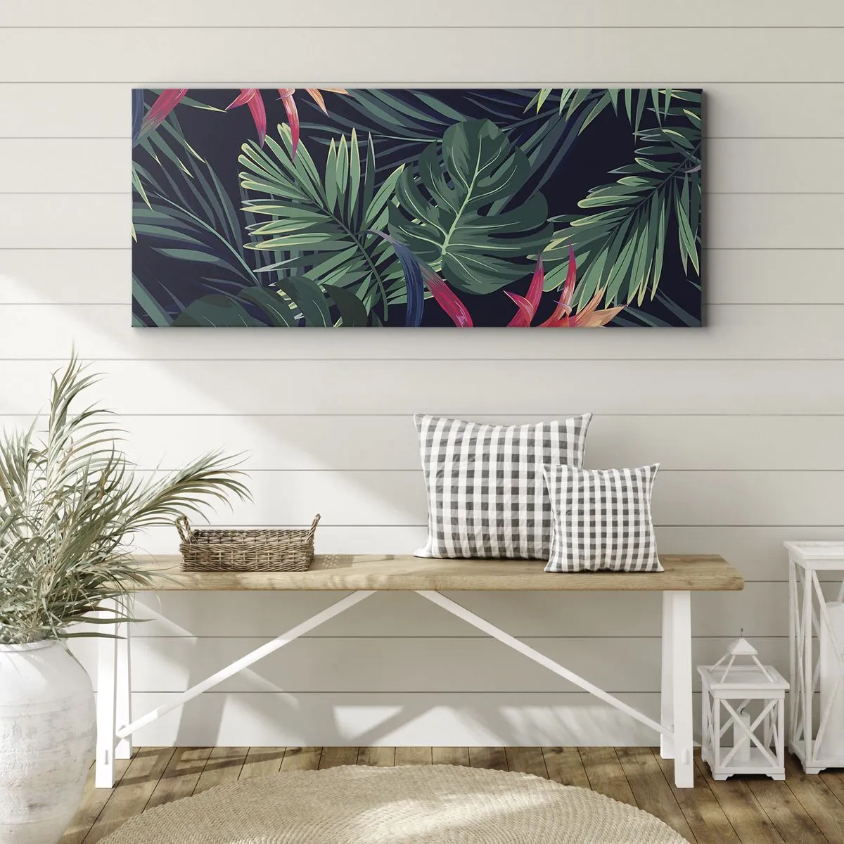 Obraz na płótnie - Zapłonąć w zieleni - 100x40 cm