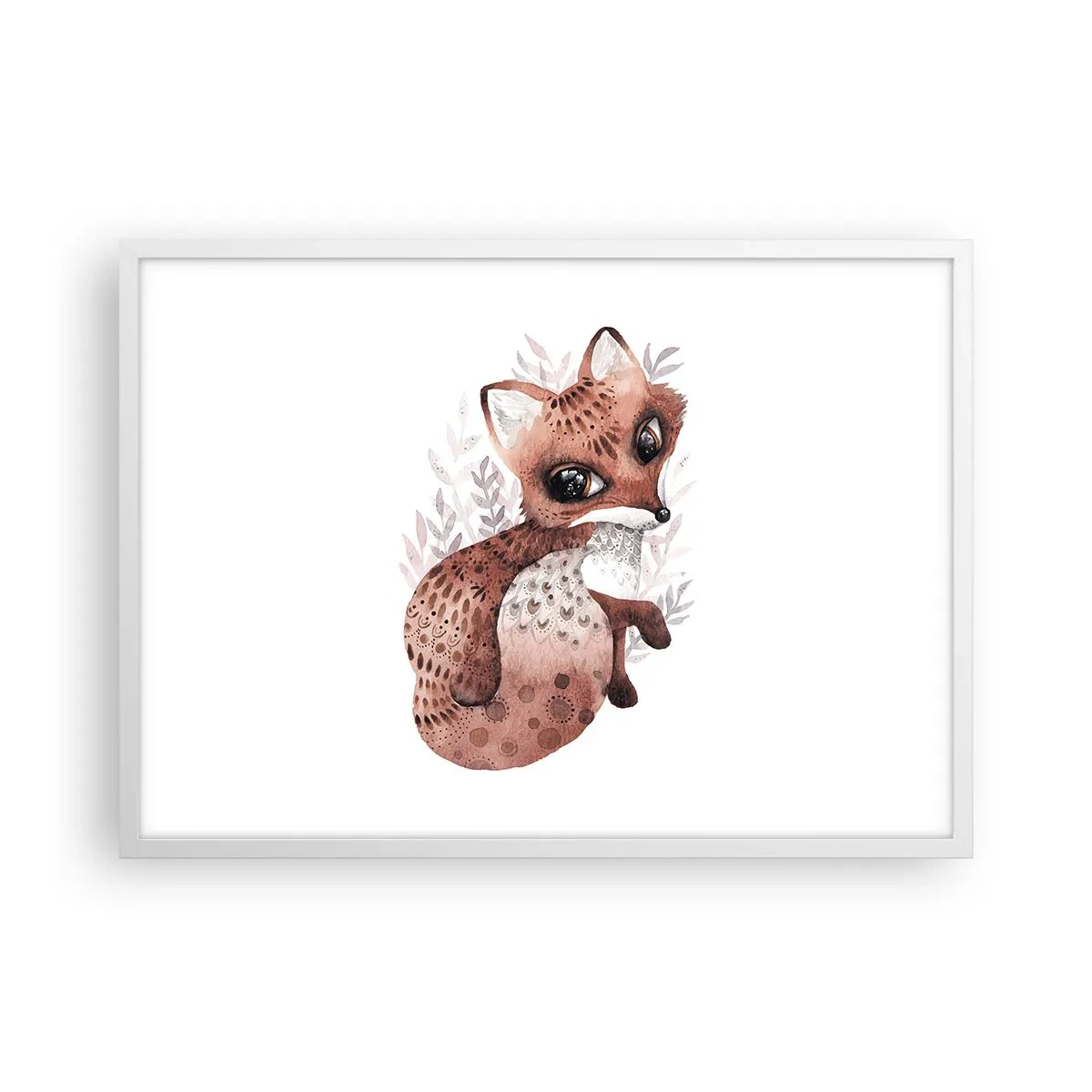 Plakat w białej ramie - Tylko pokochać - 70x50 cm