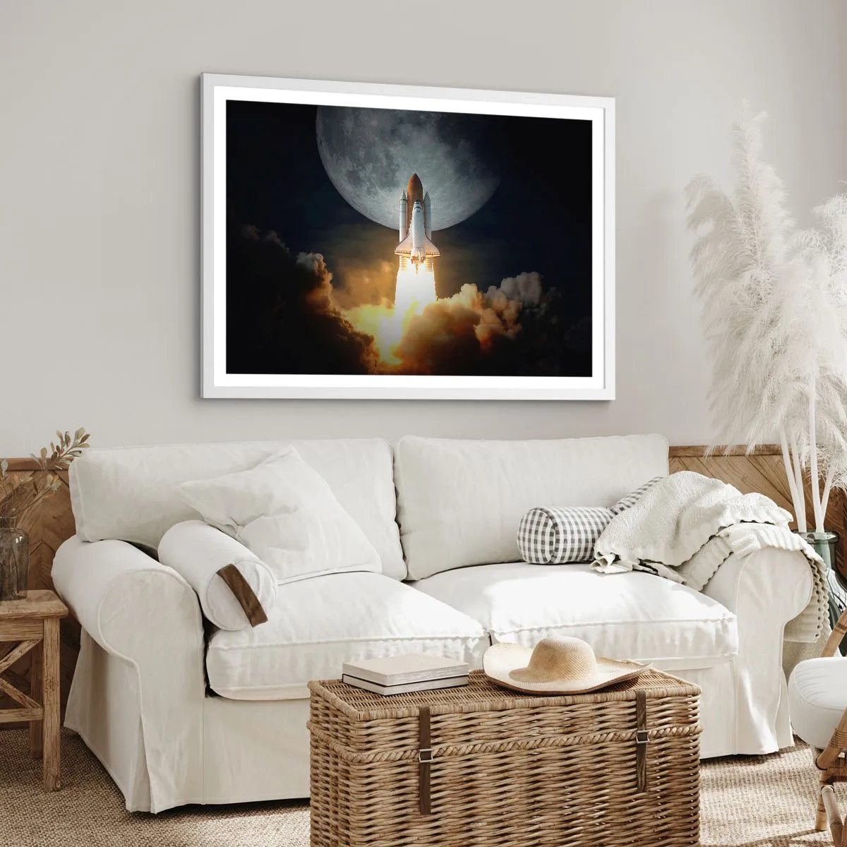 Plakat w białej ramie - Początek nieziemskiej przygody - 91x61 cm