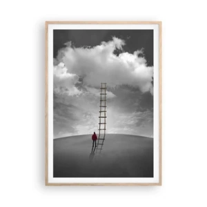 Plakat w ramie jasny dąb - Wszystko możliwe - 70x100 cm