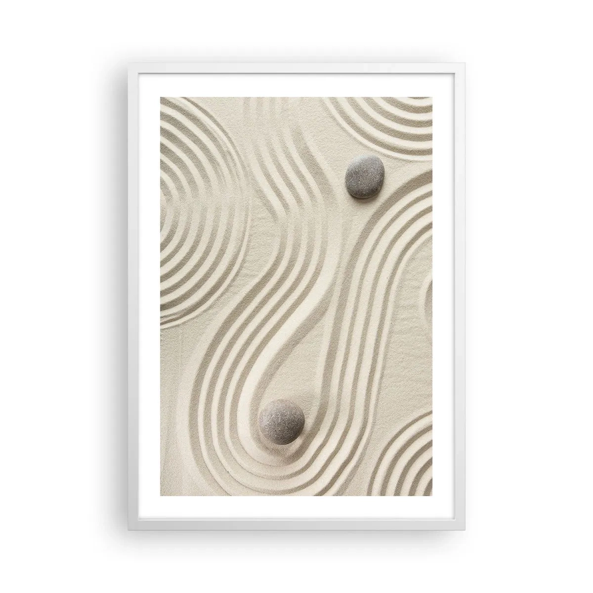 Plakat w białej ramie - Dotyk ciepła - 50x70 cm