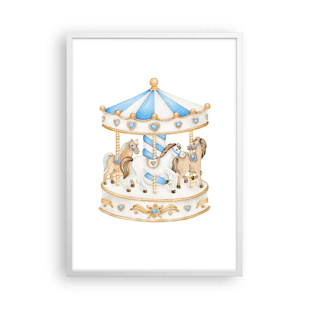 Plakat w białej ramie - Słodkie dzieciństwo - 50x70 cm
