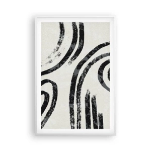 Plakat w białej ramie - W pół zatrzymany - 61x91 cm