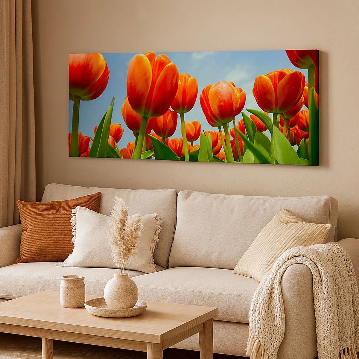 Obraz na płótnie - Oprócz błękitnego nieba nic im w życiu nie potrzeba - 100x40 cm