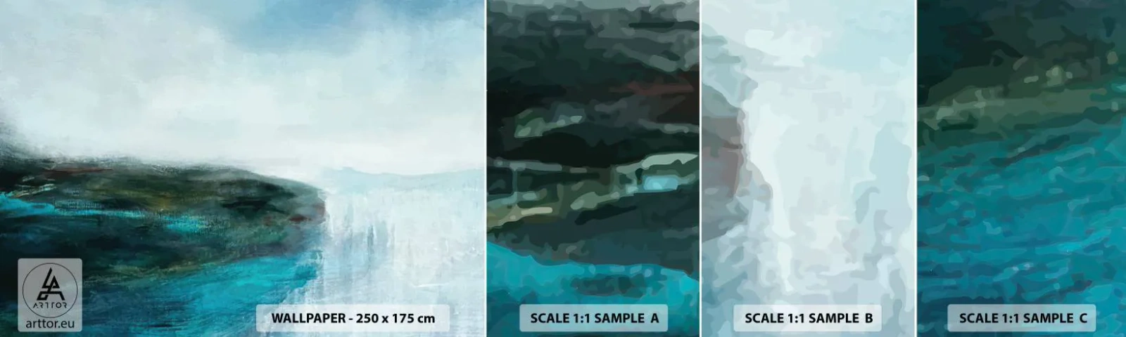 Fototapeta Próbka Samoprzylepna Deluxe Sticker - Abstrakcja marynistyczna - Abstrakcja, Współczesny, Morze - 100x30 cm