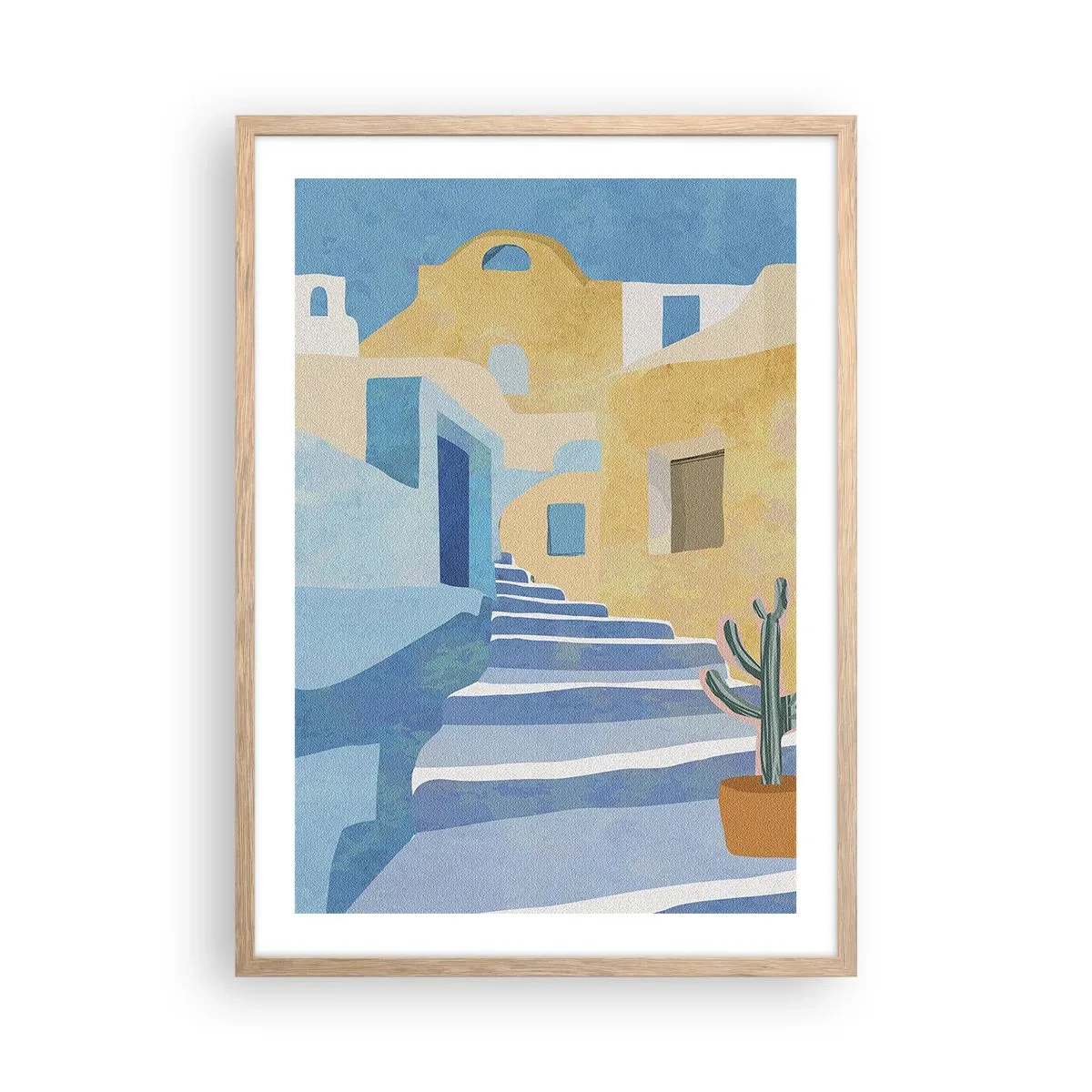 Plakat w ramie jasny dąb - Dzień w arabskim mieście - 50x70 cm