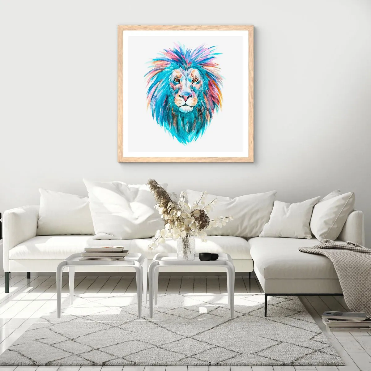 Plakat w ramie jasny dąb - Elektryzująca aura - 50x50 cm