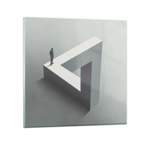 Obraz na szkle - A jednak możliwe - 30x30 cm