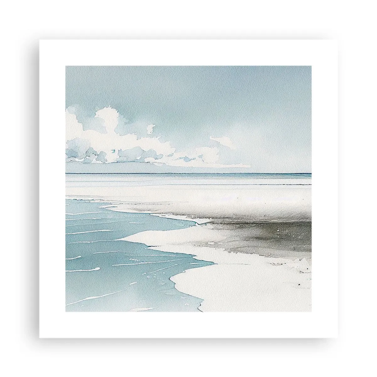Plakat - Łagodny przypływ - 40x40 cm