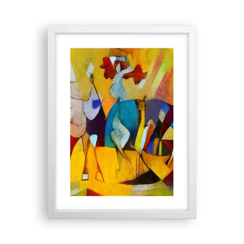 Plakat w białej ramie - Słońce - życie - radość - 30x40 cm