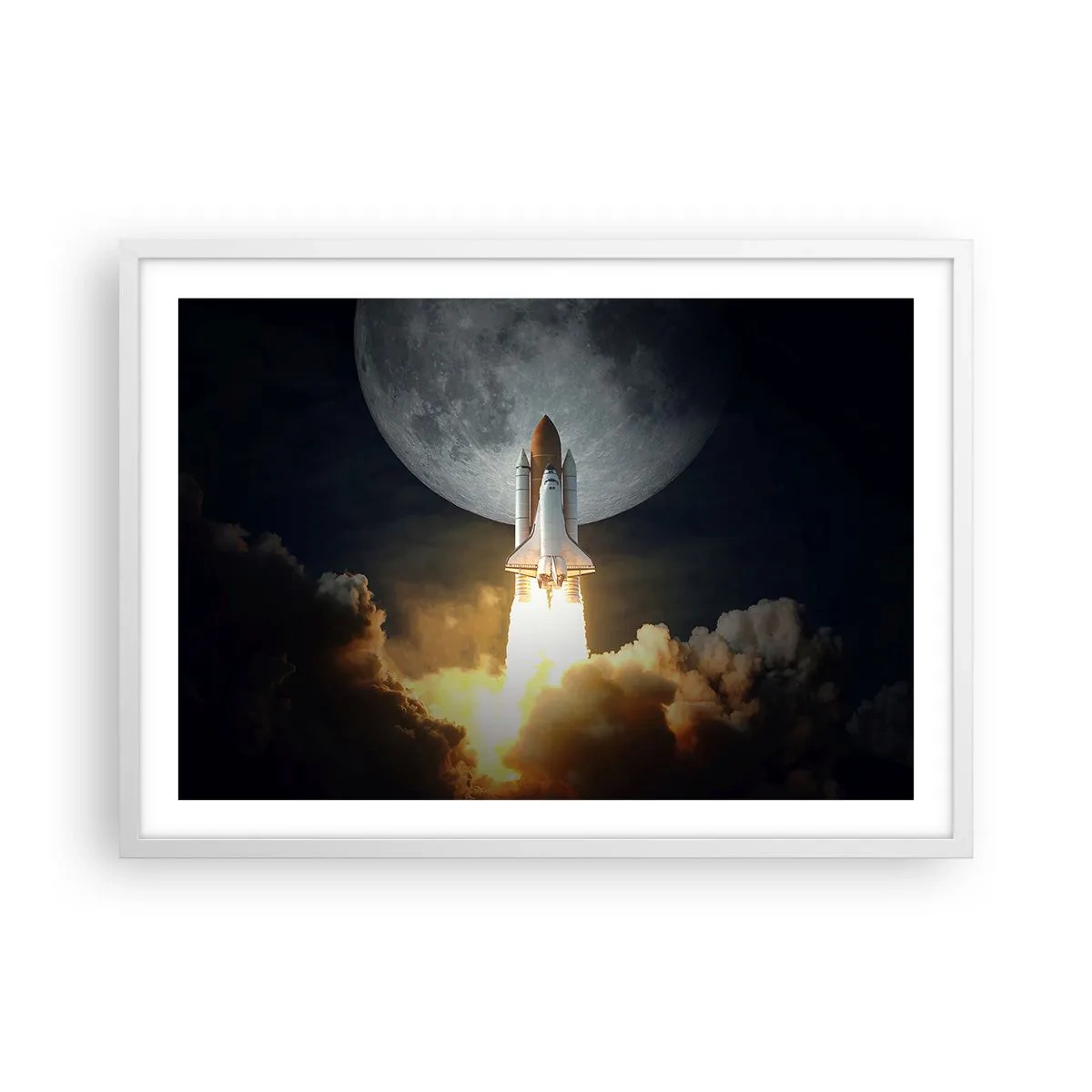 Plakat w białej ramie - Początek nieziemskiej przygody - 70x50 cm