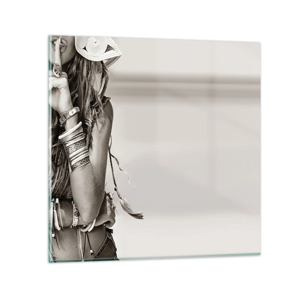 Obraz na szkle - Jak to dziewczyna - 70x70 cm