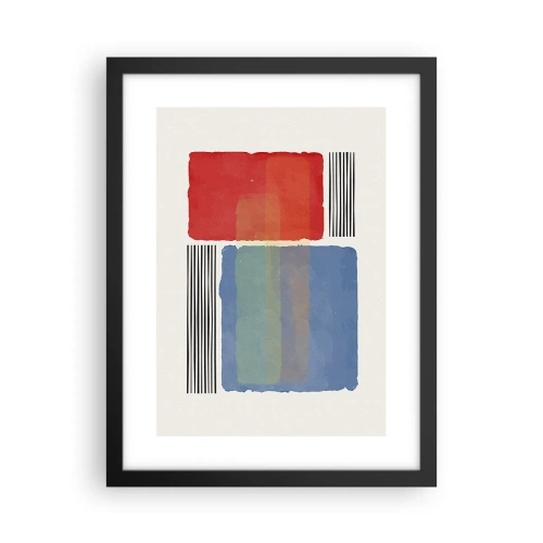 Plakat w czarnej ramie - Duch i litera geometrii - 30x40 cm