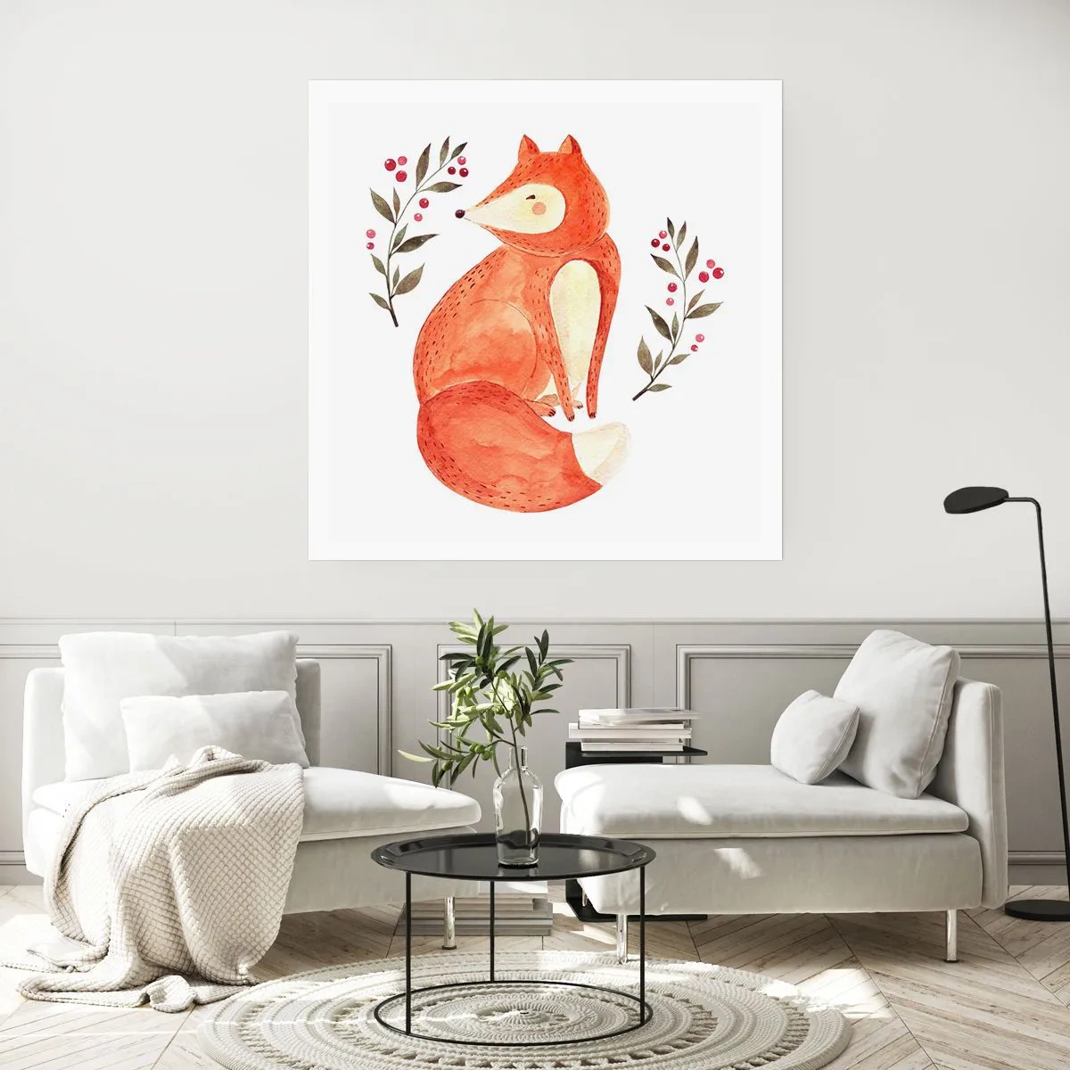 Plakat - Mały rudzielec - 40x40 cm