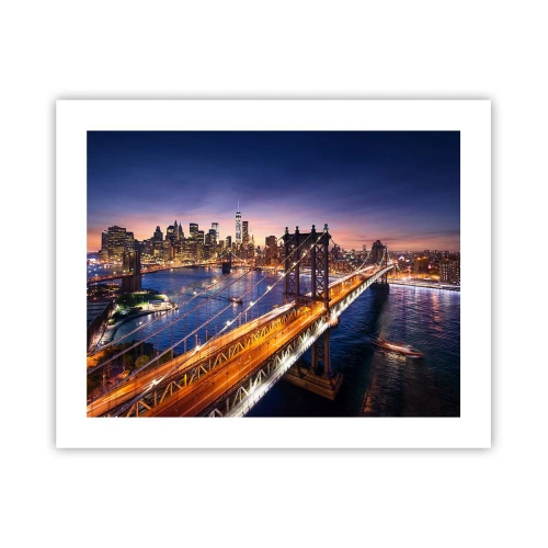 Plakat - Świetlistym mostem do serca miasta - 50x40 cm
