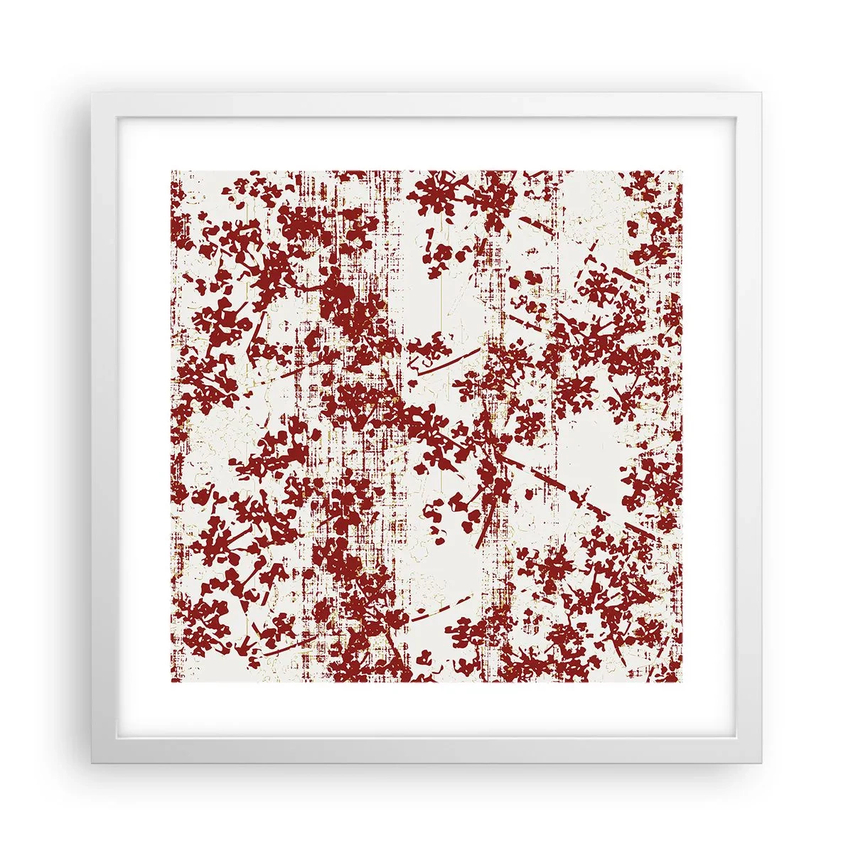 Plakat w białej ramie - Jak dawny perkalik - 40x40 cm