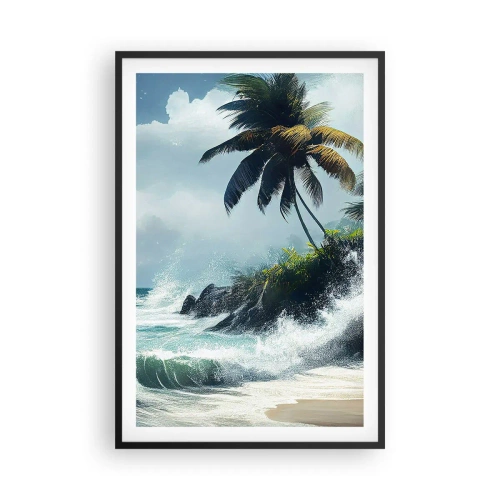 Plakat w czarnej ramie - Na tropikalnym brzegu - 61x91 cm