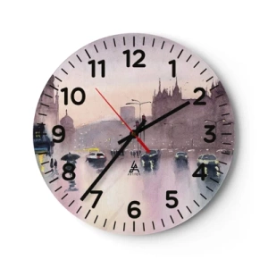 Zegar ścienny - W deszczowej mgiełce - 30x30 cm