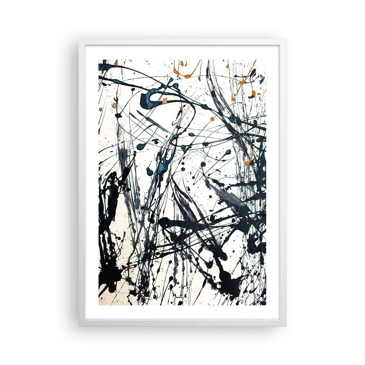 Plakat w białej ramie - Abstrakcja ekspresjonistyczna - 50x70 cm