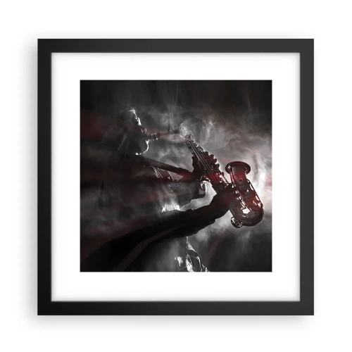 Plakat w czarnej ramie - W oparach jazzu - 30x30 cm