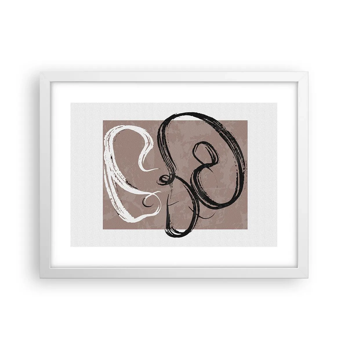 Plakat w białej ramie - Kompozycja – poszukiwanie pełni - 40x30 cm