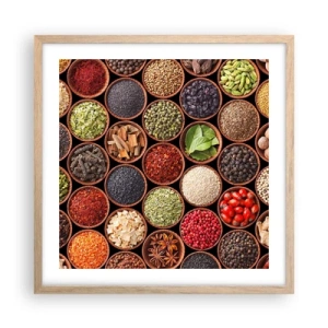 Plakat w ramie jasny dąb - Wszystkie smaki świata - 50x50 cm