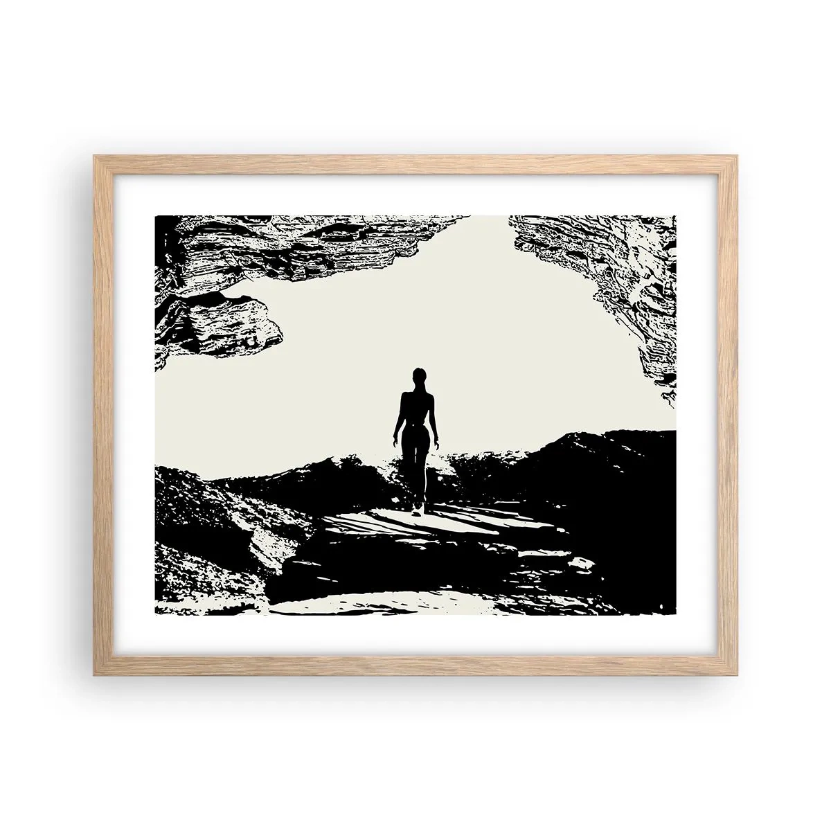 Plakat w ramie jasny dąb - Nowe spojrzenie - 50x40 cm