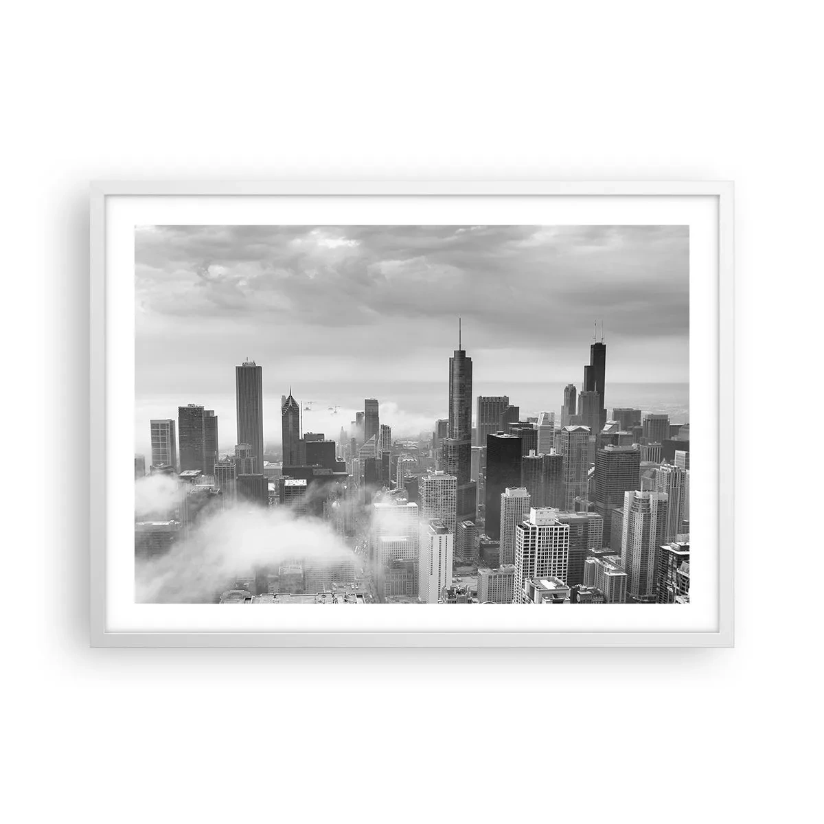 Plakat w białej ramie - Pejzaż amerykański - 70x50 cm