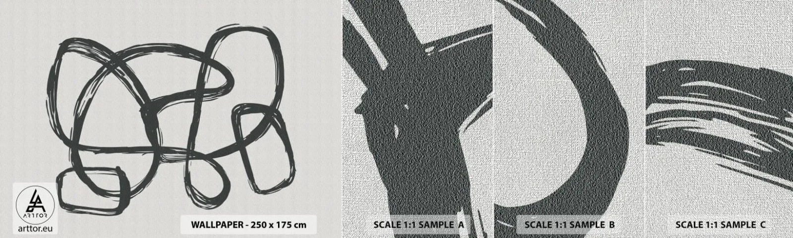 Fototapeta Próbka Premium Canvas - Zapętlona abstrakcja - Boho, Sztuka, Minimalistyczny - 100x30 cm