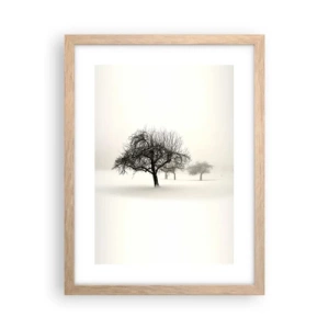 Plakat w ramie jasny dąb - Zimowy sen - 30x40 cm