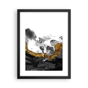 Plakat w czarnej ramie - Kompozycja organiczna - 30x40 cm