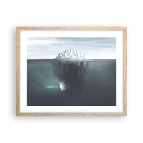 Plakat w ramie jasny dąb - Podwodna tajemnica - 50x40 cm