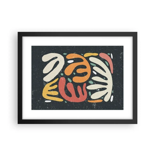 Plakat w czarnej ramie - Kompozycja – zaraz cię schwytam - 40x30 cm