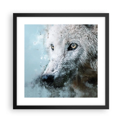 Plakat w czarnej ramie - Poznaj wilczą duszę - 40x40 cm