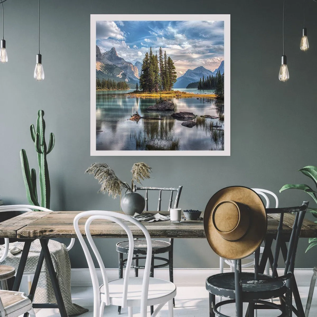 Plakat - Nad wodą wielką i czystą… - 60x60 cm