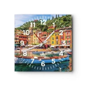 Zegar ścienny - Włoskie przedpołudnie - 40x40 cm