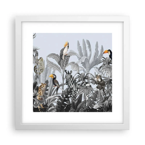 Plakat w białej ramie - Afrykańska bajka - 30x30 cm