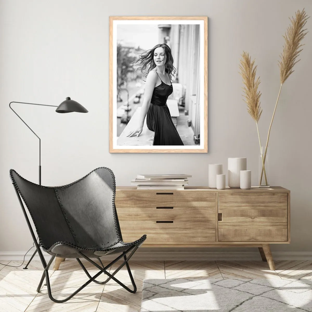 Plakat w ramie jasny dąb - Z pewnością paryżanka - 61x91 cm