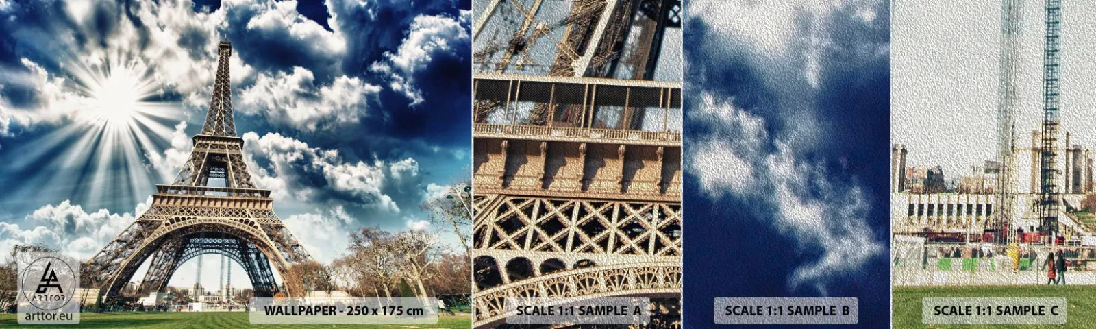 Fototapeta Próbka Premium Sand - Jedyna taka pod słońcem - Wieża Eiffla, Paryż, Architektura - 100x30 cm